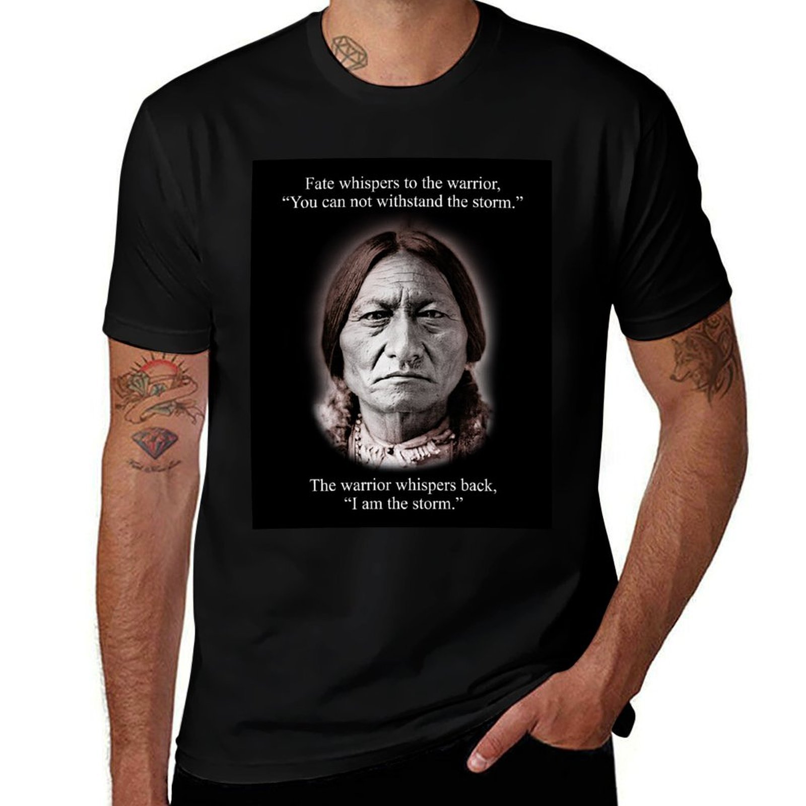 Canvas Wrap Ready - Kader, W-A-R-R-I-O-R'a Söylüyor Sitting Bull Kanvas