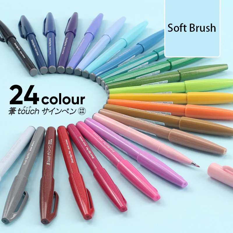 Pentel Pen Sign Pen - Japonya Pentel dokunmatik fırça burcu kalemler