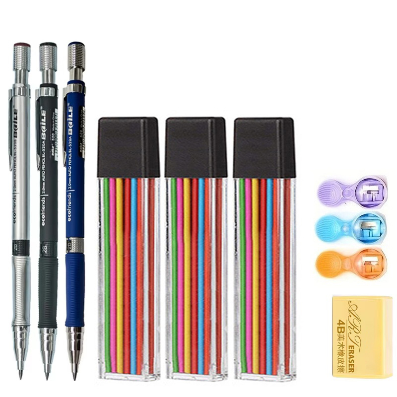 Staedtler Pencil Lumocolor - 2.0mm Mekanik Kalem Seti 2B Siyah/Renkli