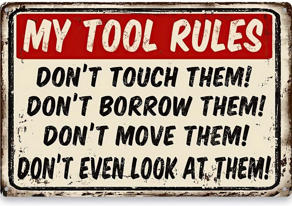 Yard Sign Blank - Metal Tabelalar Benim Aracım Kuralları Komik