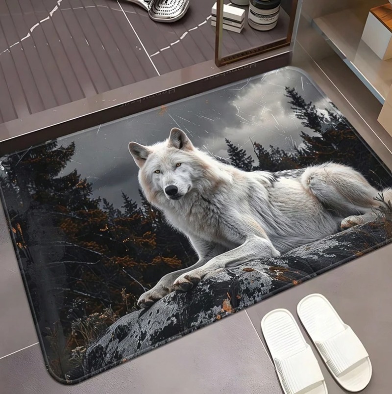Puzzle Blank White - Soğuk Beyaz Kurt Paspas Yaban Hayatı
