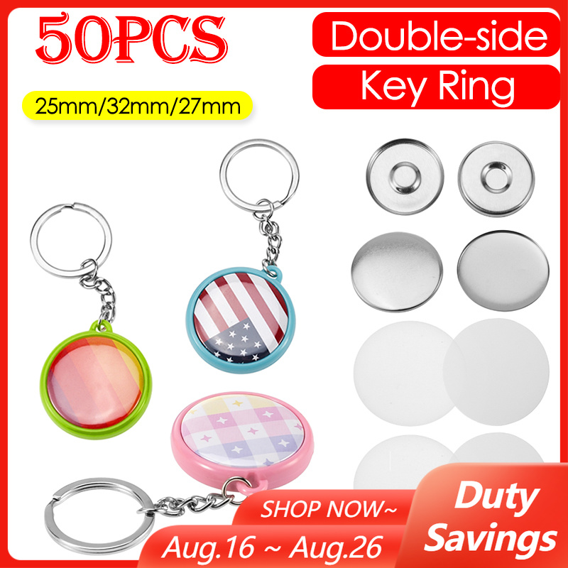 Button Badge Blank - 50 adet/takım 25mm 32mm 37mm Çift