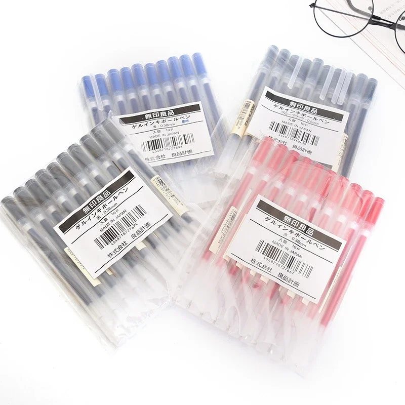 10-30 adet/takım 0.38/0.5mm Je - Muji Stationery Gel Pen incelemesi ve fiyatı